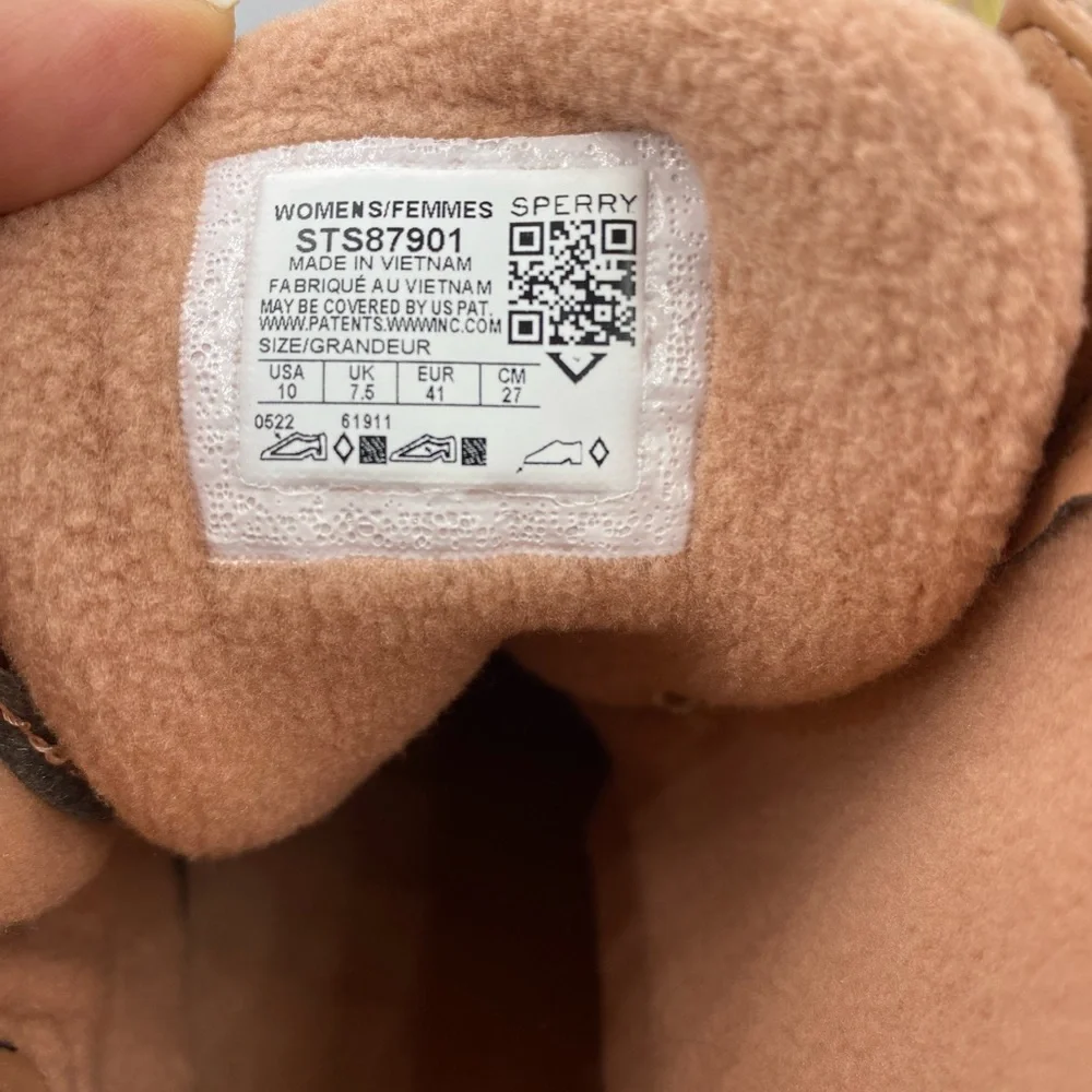 Sperry Tan and Gold Duck Boots